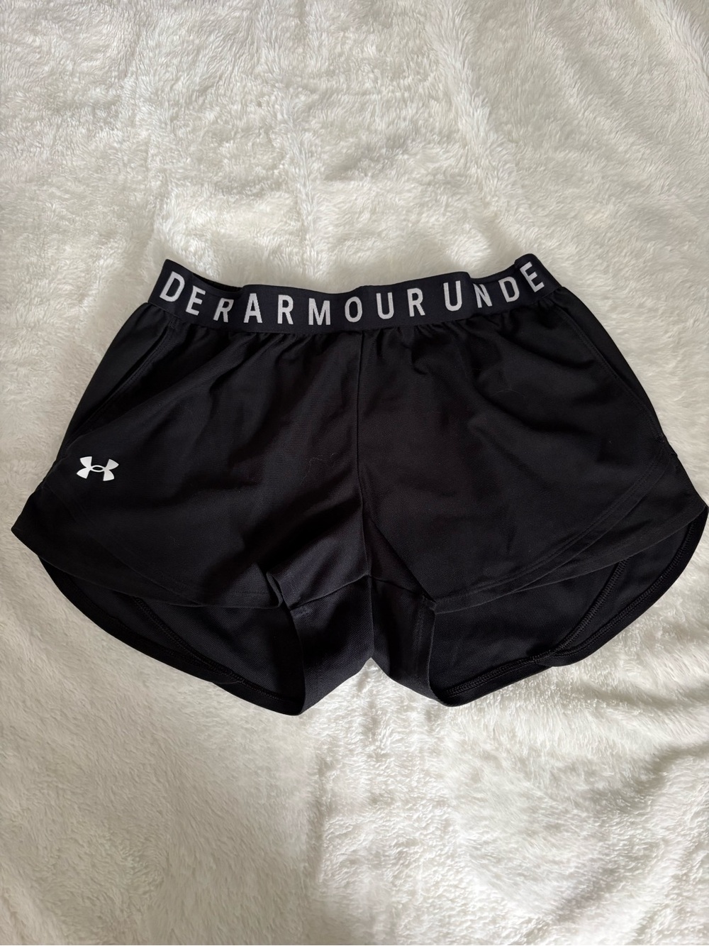 Under Armour Black Women’s Athletic Shorts with Branded Waistband